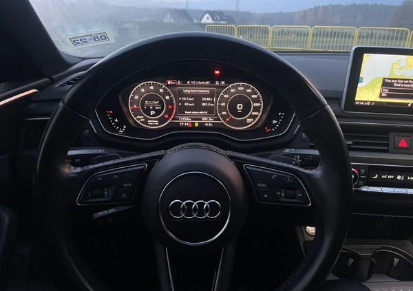 Audi A5 cena 108000 przebieg: 77000, rok produkcji 2018 z Złotów małe 529